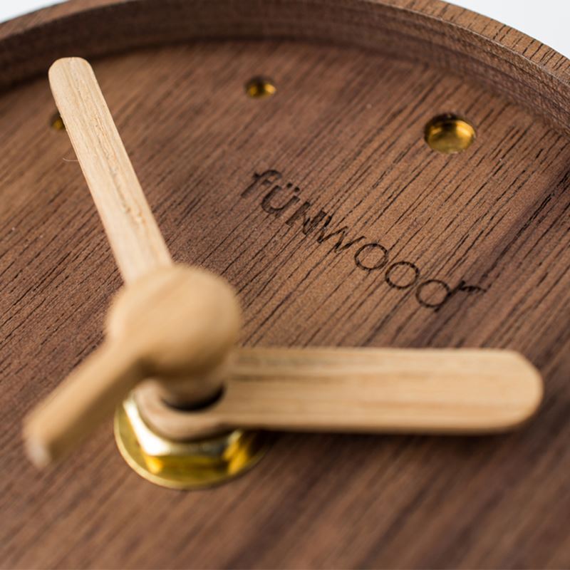 【方木fünwood】木銅桌鐘｜木合金水滴造型桌鐘_2